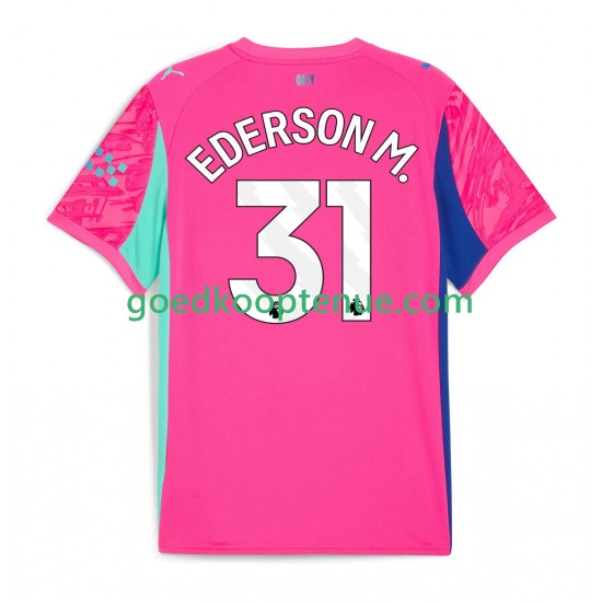 Uit Tenue van Manchester City Keepersshirt Ederson Moraes 31 Heren 2025-26 Korte Mouw