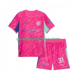 Uit Tenue van Manchester City Keepersshirt Ederson Moraes 31 Kind 2-13 jaar 2025-26 Korte Mouw