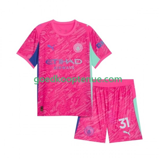 Uit Tenue van Manchester City Keepersshirt Ederson Moraes 31 Kind 2-13 jaar 2025-26 Korte Mouw