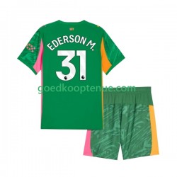 Thuis Tenue van Manchester City Keepersshirt Ederson Moraes 31 Kind 2-13 jaar 2025-26 Korte Mouw