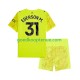 3de Tenue van Manchester City Keepersshirt Ederson Moraes 31 Kind 2-13 jaar 2025-26 Korte Mouw 3de Tenue van Manchester City Keepersshirt Ederson Moraes 31 Kind 2-13 jaar 2025-26 Korte Mouw