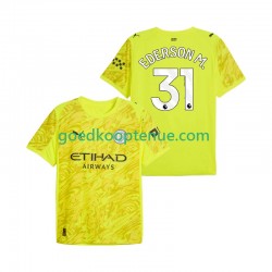 3de Tenue van Manchester City Keepersshirt Ederson Moraes 31 Heren 2025-26 Korte Mouw