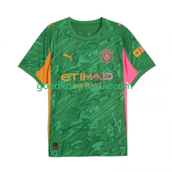Thuis Tenue van Manchester City Keepersshirt Heren 2025-26 Korte Mouw Thuis Tenue van Manchester City Keepersshirt Heren 2025-26 Korte Mouw