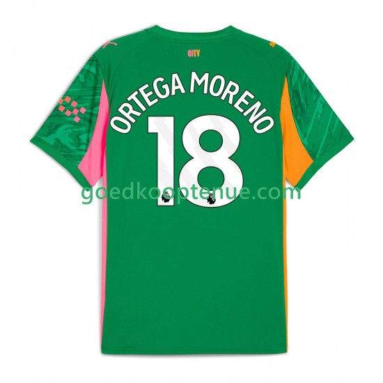 Thuis Tenue van Manchester City Keepersshirt ORTEGA MORENO 18 Heren 2025-26 Korte Mouw
