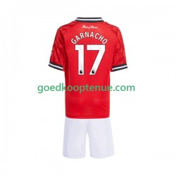 Thuis Tenue van Manchester United Alejandro Garnacho 17 Kind 2-13 jaar 2025-26 Korte Mouw