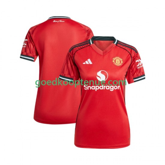 Thuis Tenue van Manchester United Dames 2025-26 Korte Mouw Thuis Tenue van Manchester United Dames 2025-26 Korte Mouw