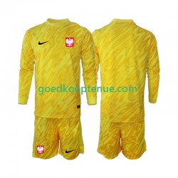 Thuis Tenue van Polen Keepersshirt Kind 2-13 jaar 2024 Lange Mouw