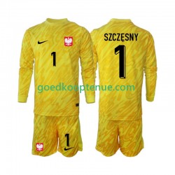 Thuis Tenue van Polen Keepersshirt Szczesny 1 Kind 2-13 jaar 2024 Lange Mouw