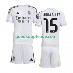 Thuis Tenue van Real Madrid Arda Guler 15 Kind 2-13 jaar 2025-26 Korte Mouw
