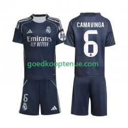 Uit Tenue van Real Madrid Camavinga 6 Kind 2-13 jaar 2025-26 Korte Mouw