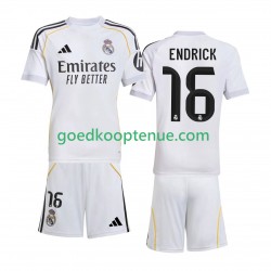 Thuis Tenue van Real Madrid Endrick 16 Kind 2-13 jaar 2025-26 Korte Mouw
