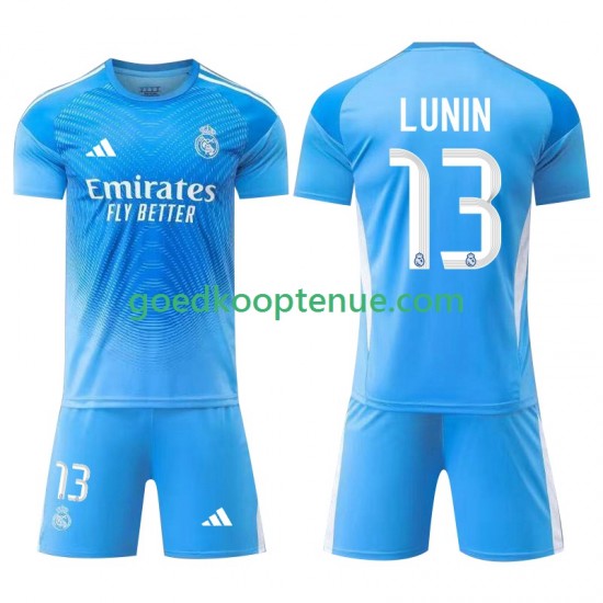 Thuis Tenue van Real Madrid Keepersshirt Andriy Lunin 13 Kind 2-13 jaar 2025-26 Korte Mouw Thuis Tenue van Real Madrid Keepersshirt Andriy Lunin 13 Kind 2-13 jaar 2025-26 Korte Mouw