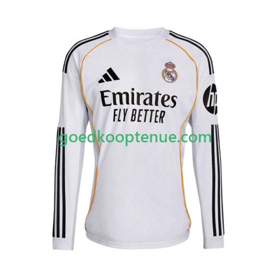 Thuis Tenue van Real Madrid Heren 2025-26 Lange Mouw Thuis Tenue van Real Madrid Heren 2025-26 Lange Mouw