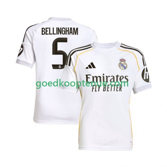 Thuis Tenue van Real Madrid Jude Bellingham 5 Heren 2025-26 Korte Mouw Thuis Tenue van Real Madrid Jude Bellingham 5 Heren 2025-26 Korte Mouw