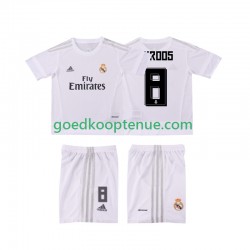 Thuis Retro Tenue van Real Madrid KROOS 8 2015 2016 Kind 2-13 jaar Korte Mouw