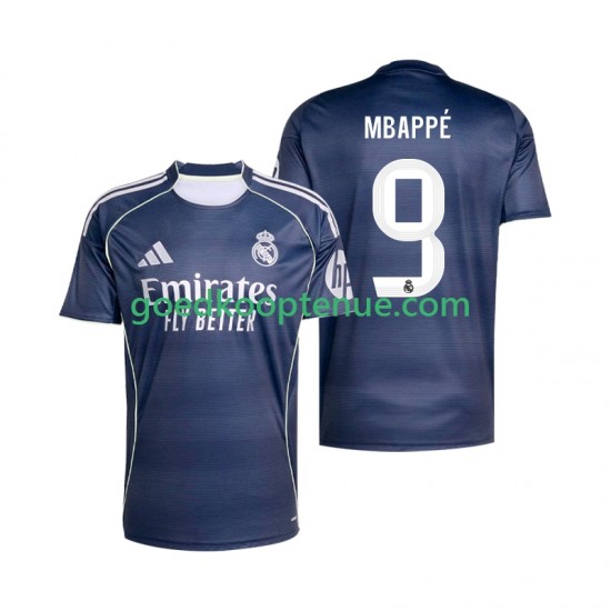 Uit Tenue van Real Madrid Kylian Mbappe 9 Heren 2025-26 Korte Mouw Uit Tenue van Real Madrid Kylian Mbappe 9 Heren 2025-26 Korte Mouw
