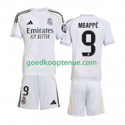 Thuis Tenue van Real Madrid Kylian Mbappe 9 Kind 2-13 jaar 2025-26 Korte Mouw