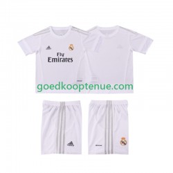 Thuis Retro Tenue van Real Madrid 2015 2016 Kind 2-13 jaar Korte Mouw