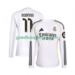 Thuis Tenue van Real Madrid Rodrygo 11 Heren 2025-26 Lange Mouw