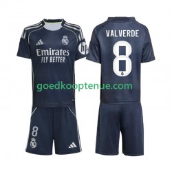 Uit Tenue van Real Madrid Valverde 8 Kind 2-13 jaar 2025-26 Korte Mouw