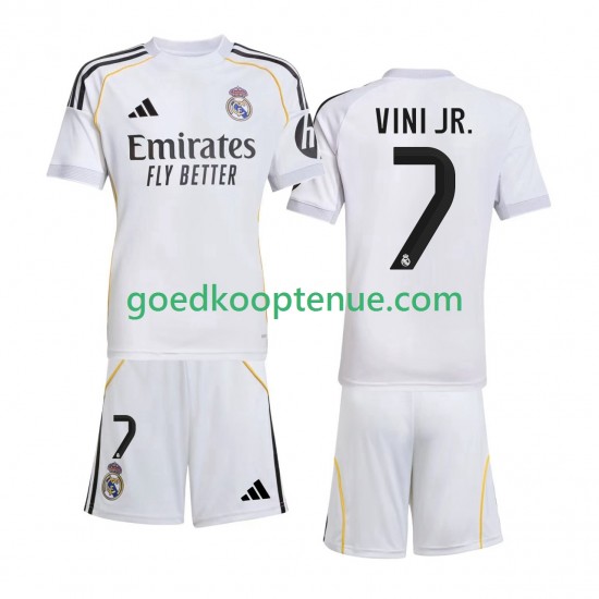 Thuis Tenue van Real Madrid Vinicius Junior 7 Kind 2-13 jaar 2025-26 Korte Mouw Thuis Tenue van Real Madrid Vinicius Junior 7 Kind 2-13 jaar 2025-26 Korte Mouw