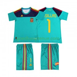 Thuis Retro Tenue van Spanje Casillas 1 Kind 2-13 jaar 2010 Korte Mouw