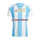 Thuis Tenue van Argentinië Copa America Heren 2024 Korte Mouw Blauw Wit