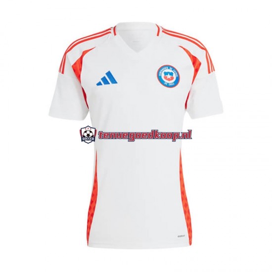 Uit Tenue van Chili Copa America Heren 2024 Korte Mouw Wit Uit Tenue van Chili Copa America Heren 2024 Korte Mouw Wit
