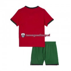 Thuis Tenue van Portugal Kind 2-13 jaar EK 2024 Korte Mouw Rood