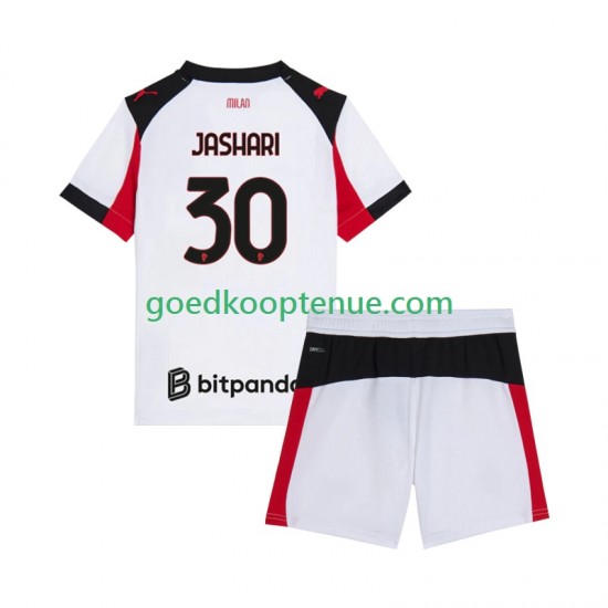 Uit Tenue van AC Milan Ardon Jashari 30 Kind 2-13 jaar 2025-26 Korte Mouw