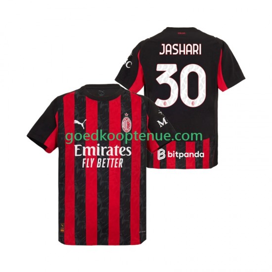 Thuis Tenue van AC Milan Ardon Jashari 30 Heren 2025-26 Korte Mouw