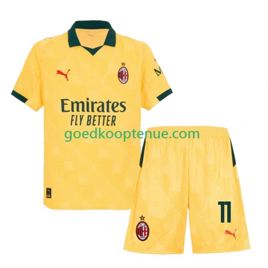 3de Tenue van AC Milan Christian Pulisic 11 Kind 2-13 jaar 2025-26 Korte Mouw