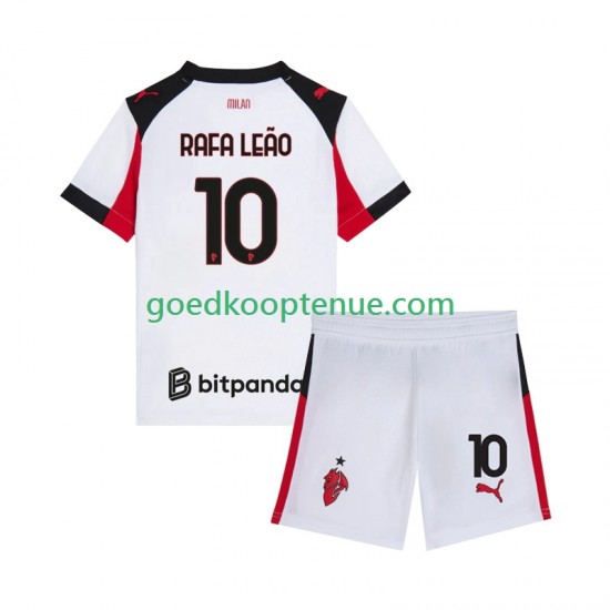 Uit Tenue van AC Milan Rafael Leao 10 Kind 2-13 jaar 2025-26 Korte Mouw