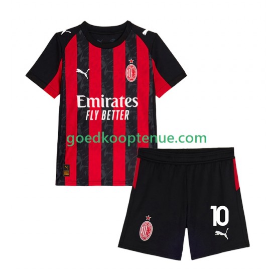 Thuis Tenue van AC Milan Rafael Leao 10 Kind 2-13 jaar 2025-26 Korte Mouw