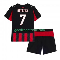 Thuis Tenue van AC Milan Santiago Gimenez 7 Kind 2-13 jaar 2025-26 Korte Mouw