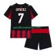 Thuis Tenue van AC Milan Santiago Gimenez 7 Kind 2-13 jaar 2025-26 Korte Mouw