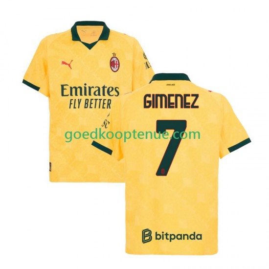 3de Tenue van AC Milan Santiago Gimenez 7 Heren 2025-26 Korte Mouw