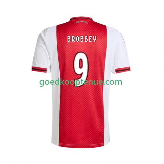 Thuis Tenue van AFC Ajax Brian Brobbey 9 Heren 2025-26 Korte Mouw
