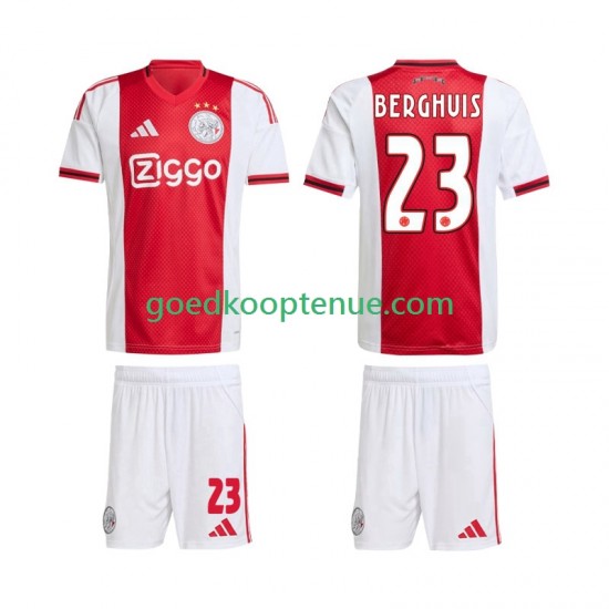 Thuis Tenue van AFC Ajax Steven Berghuis 23 Kind 2-13 jaar 2025-26 Korte Mouw