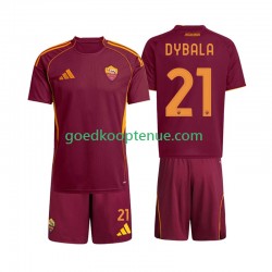 Thuis Tenue van AS Roma Dybala 21 Kind 2-13 jaar 2025-26 Korte Mouw