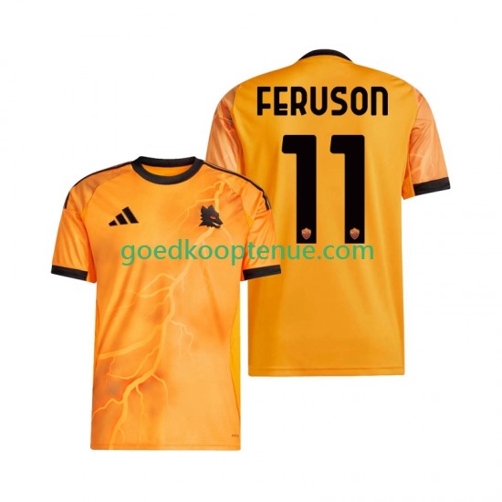 Uit Tenue van AS Roma Evan Ferguson 11 Heren 2025-26 Korte Mouw
