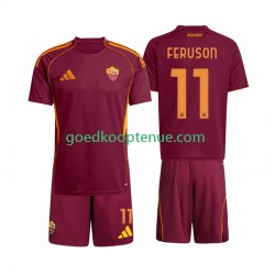 Thuis Tenue van AS Roma Evan Ferguson 11 Kind 2-13 jaar 2025-26 Korte Mouw