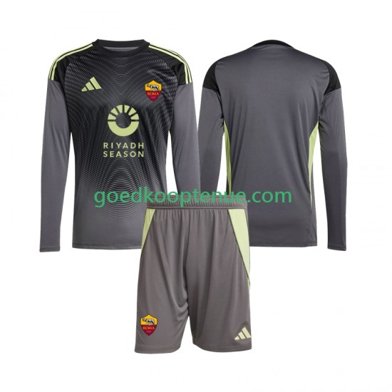 Thuis Tenue van AS Roma Keepersshirt Kind 2-13 jaar 2025-26 Lange Mouw