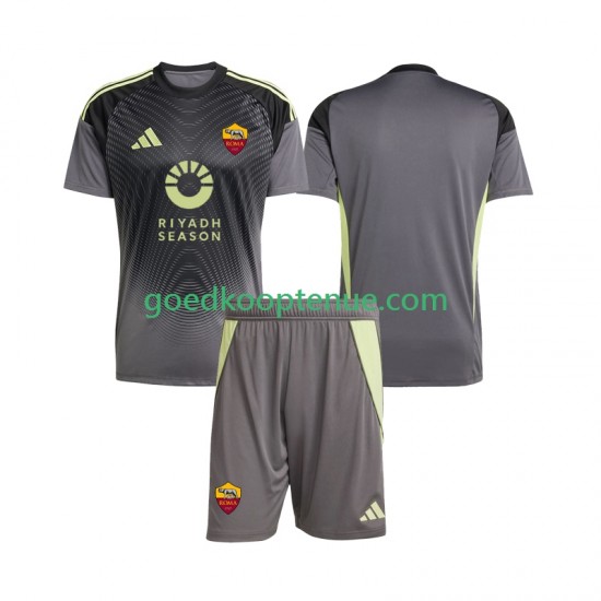 Thuis Tenue van AS Roma Keepersshirt Kind 2-13 jaar 2025-26 Korte Mouw