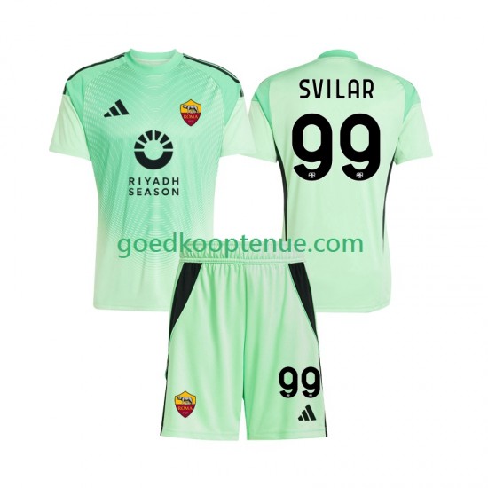 Uit 4de Tenue van AS Roma Keepersshirt Mile Svilar 99 Kind 2-13 jaar 2025-26 Korte Mouw