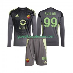Thuis Tenue van AS Roma Keepersshirt Mile Svilar 99 Kind 2-13 jaar 2025-26 Lange Mouw