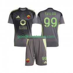 Thuis Tenue van AS Roma Keepersshirt Mile Svilar 99 Kind 2-13 jaar 2025-26 Korte Mouw