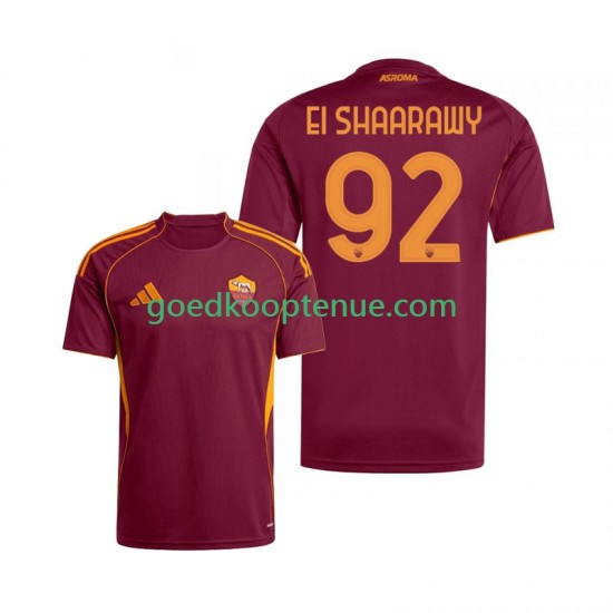 Thuis Tenue van AS Roma Stephan El Shaarawy 92 Heren 2025-26 Korte Mouw
