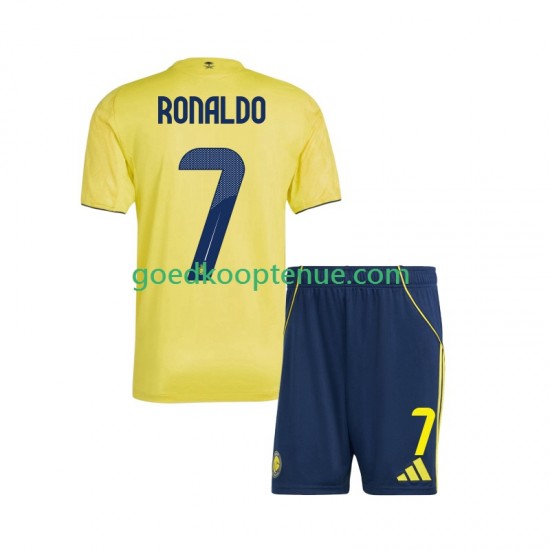Thuis Tenue van Al Nassr Cristiano Ronaldo 7 Kind 2-13 jaar 2025-26 Korte Mouw