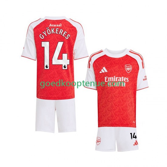 Thuis Tenue van Arsenal Viktor Gyokeres 14 Kind 2-13 jaar 2025-26 Korte Mouw